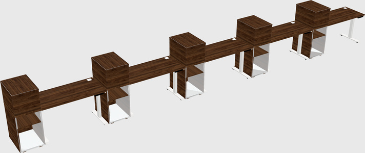 Height-adjustable desk - grade 3 w/cabinet