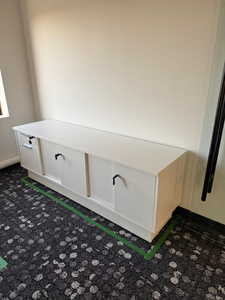 Parallel desk with credenza