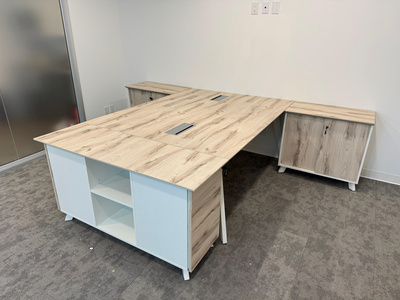 Modern cabinet with drawers and shelf
