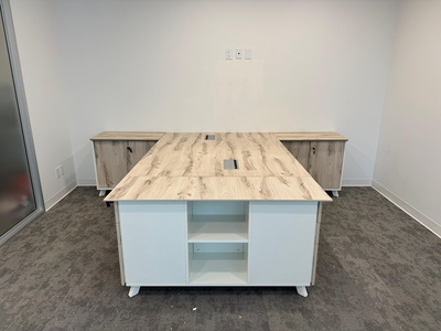 Modern cabinet with drawers and shelf
