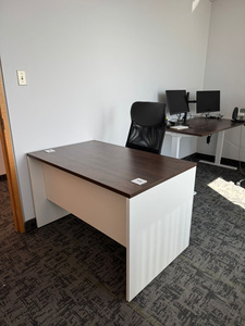L-shaped office desk