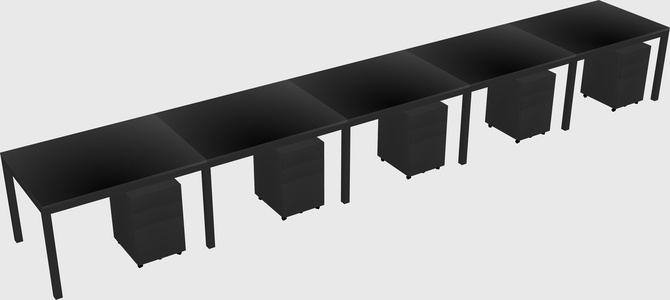 Rectangular desk