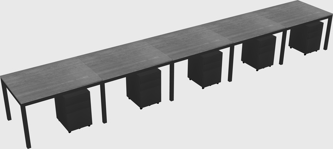 Rectangular desk