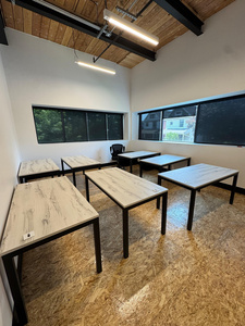 Parallel desk + file cabinet