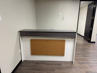 U-shaped reception desk