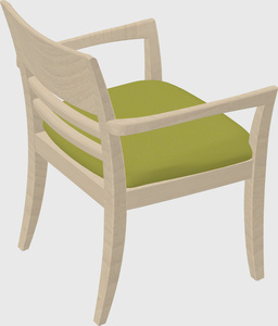 Solid wood guest chair