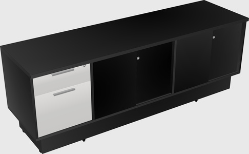 Low credenza cabinet