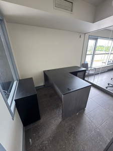L-shaped office desk