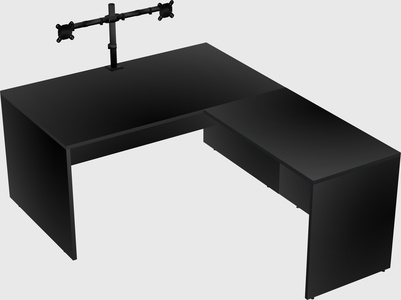 L-shaped office desk