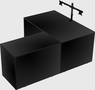 L-shaped office desk