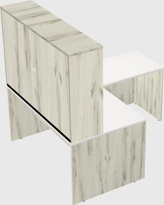 L-shaped office desk