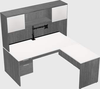 L-shaped office desk