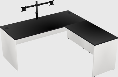 L-shaped office desk