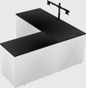 L-shaped office desk