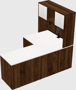 L-shaped office desk