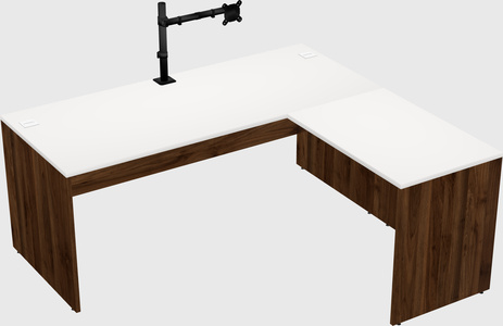 L-shaped office desk