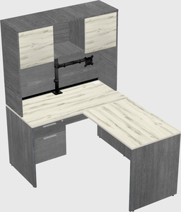 L-shaped office desk