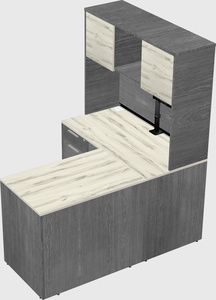 L-shaped office desk
