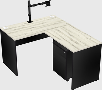 L-shaped office desk
