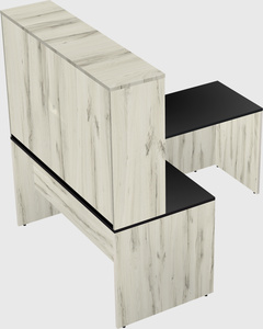 L-shaped office desk