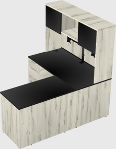 L-shaped office desk