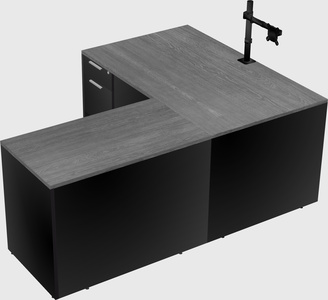 L-shaped office desk