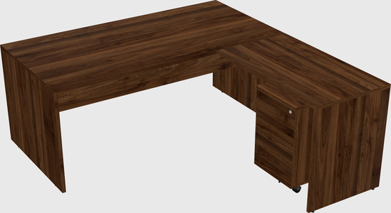 L-shaped office desk