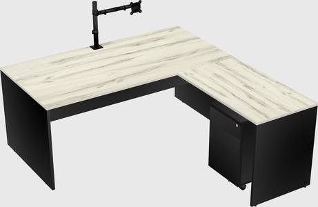 L-shaped office desk
