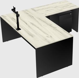 L-shaped office desk