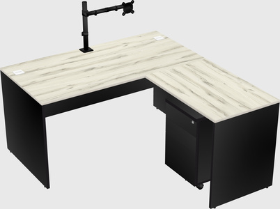 L-shaped office desk