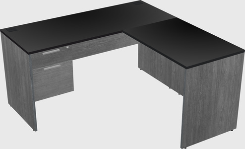 L-shaped office desk