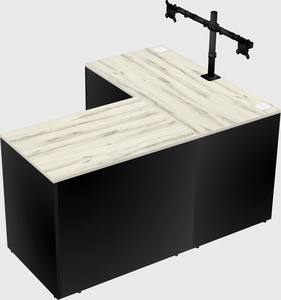 L-shaped office desk