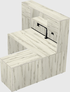 L-shaped office desk