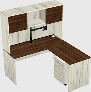 L-shaped office desk
