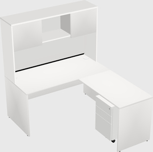L-shaped office desk