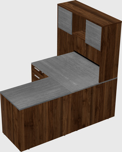 L-shaped office desk