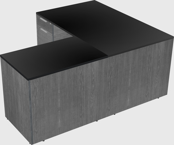 L-shaped office desk