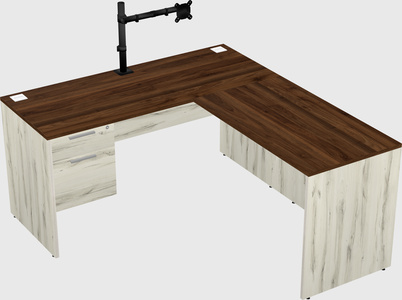 L-shaped office desk