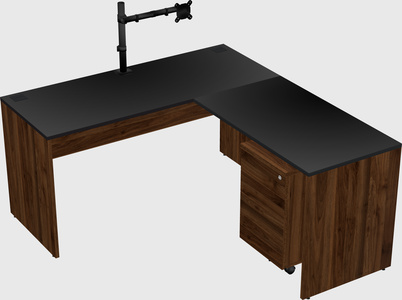 L-shaped office desk