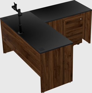 L-shaped office desk