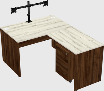 L-shaped office desk