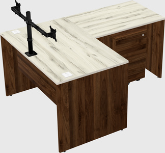 L-shaped office desk