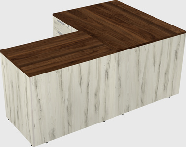 L-shaped office desk