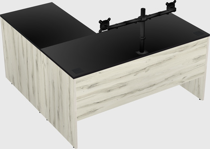 L-shaped office desk