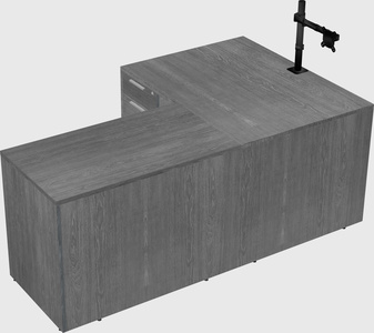 L-shaped office desk