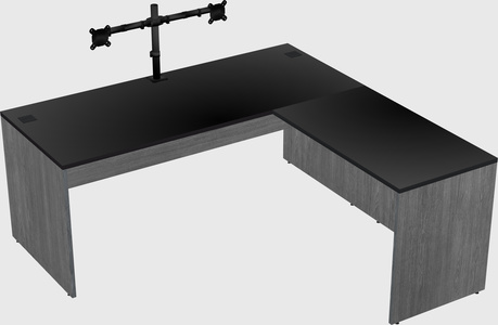 L-shaped office desk