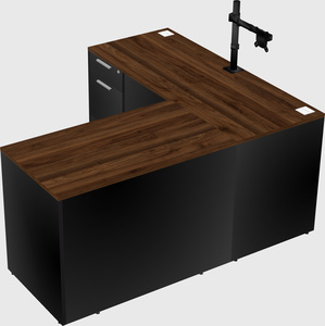 L-shaped office desk