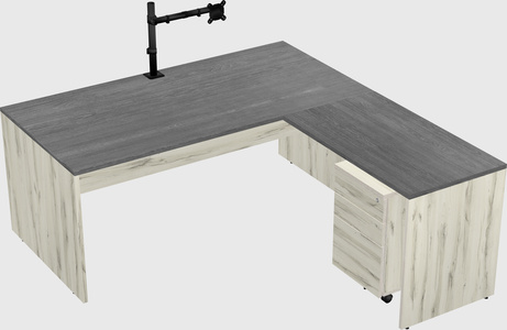 L-shaped office desk
