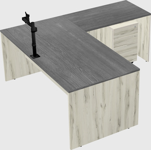 L-shaped office desk
