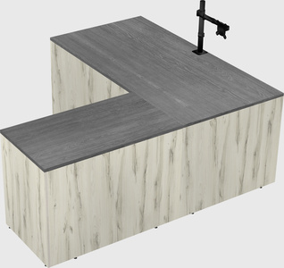 L-shaped office desk